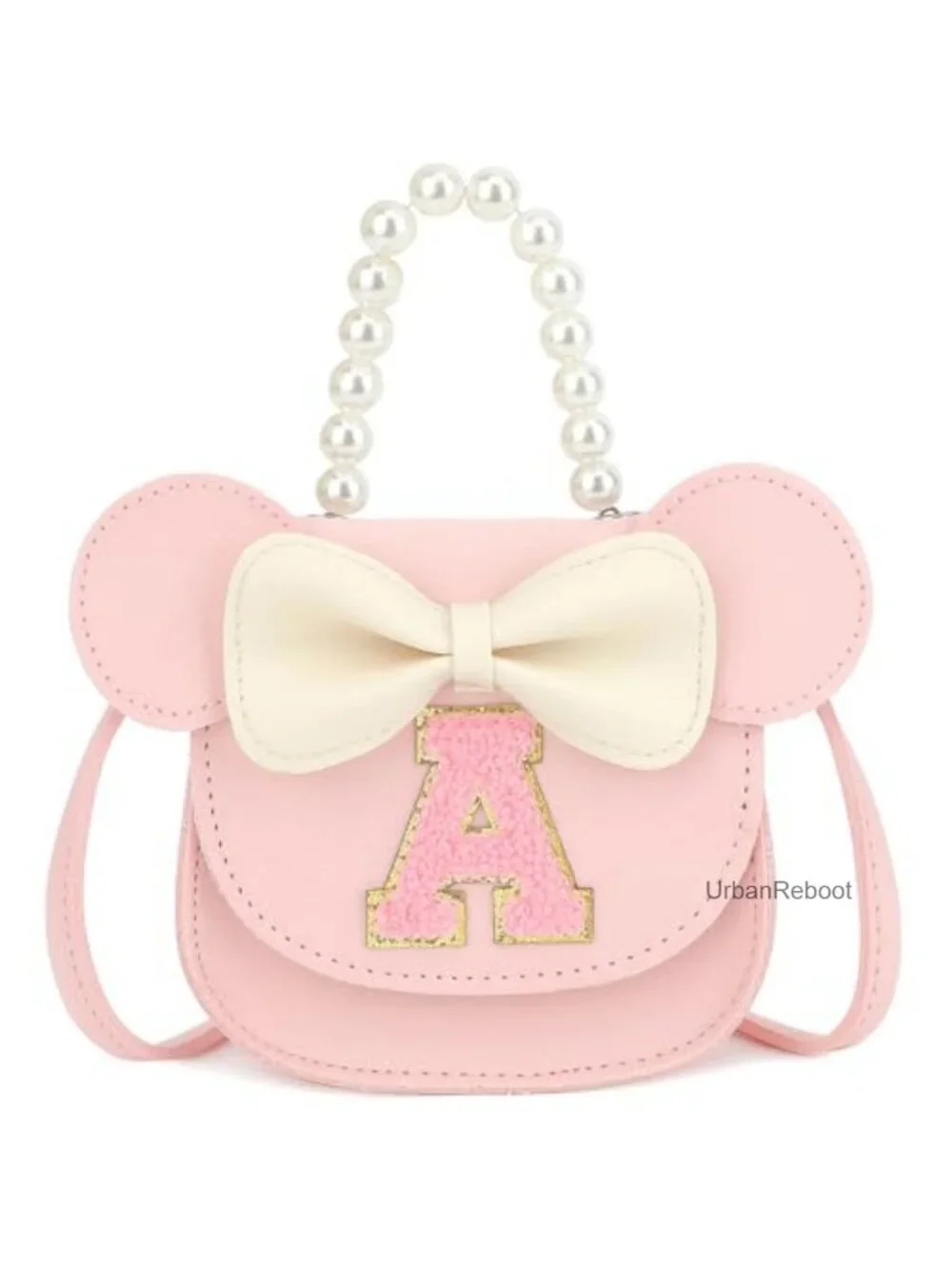 Toddler Purse Polyester Mouse Ear Bow Crossbody Mini Handbag